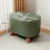 Taburete Pequeño para el Hogar, Taburete Bajo para Sala de Estar, Asiento Creativo para Niños, Reposapiés de Sofá Resistente y Duradero, Taburete de Madera Maciza para Cambiar Zapatos