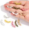 Accesorios para Joyería de Aleación DIY Cuentas Espaciadoras de Alas de Ángel Pulsera Collar Cuentas Decorativas con Agujero R243