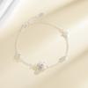 Pulsera Flor de Cinco Pétalos Amor Diamante Rosa Dulce Mori Estilo Coreano Moda Diseño Mate Zircón Corazón Pulsera de Flores