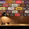 Arte metálico 3D estilo nórdico con matrículas americanas, para decoración de bares; letreros de hojalata y arte de aluminio hechos a medida y al por mayor
