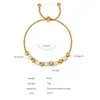Estilo Ins Design de Nicho Sentido Geométrico Formato de Olho Pingando Óleo Pulseira Super Brilhante com Diamante Titânio Aço Joias de Luxo Leve