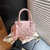 Bolso Pequeño Rombo con Diamantes Transfronterizo Bolso de Bowling Estilo Nuevo 2026 Bolso de Mano Boston Bolso de Hombro Cruzado