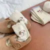 Calcetines de Felpa de Cachorro Rosa Calcetines de Invierno para Mujer Engrosados con Forro Polar Cálidos Sin Costuras de Caña Media para el Hogar Dibujos Animados Calcetines para Dormir