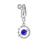 Anillo de Ombligo Nuevo Estilo Transfronterizo Sin Perforación Resina Rhinestone Incrustado Colgante de Cruz Pinza para Ombligo Anillo de Ombligo Falso
