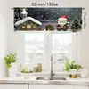 Cortinas Navideñas Nuevas Transfronterizas 2026 para Dormitorio y Sala de Estar, Tela Colgante Decorativa Impresa Digitalmente, Tela de Fondo para Decoración Festiva