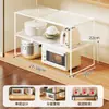 Prateleira para Micro-ondas de Cozinha Casa Rack de Armazenamento Multifuncional para Temperos Prateleira Camada Interna Expansível para Armário Sob a Pia