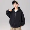 Jaqueta Estilo Primavera e Outono para Meninos 2026 Nova Jaqueta de Baseball Outono para Crianças Grandes Roupas de Outono Infantis Moletom com Capuz Cardigan Blusa