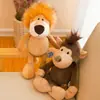 Muñeco de Animal del Bosque Jirafa Elefante León Mono Perro Tigre Actividad Regalo Cumpleaños de Niños Juguete de Peluche