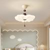 Lámpara de Techo para Dormitorio Principal Estrella Creativa Estilo Mid-Century Lámpara de Flor Estilo Japonés de Alta Gama Lámpara de Protección Ocular para Habitación Infantil