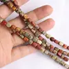 Contas Retangulares Irregulares Naturais Pedra Picasso Nuwa Importada Fio Vermelho Contas Soltas Contas Coroa de Fênix Acessórios para Joias DIY