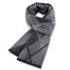 Lenço de homens de inverno de meia-idade e idosos lenço cinza de cânhamo espessado quente escovado lenço lenço de borla fabricantes