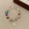 Pulsera de Cuentas Vintage Copo de Nieve de Piedra Lunar, Lujo Ligero, Sensación de Alta Gama, Diseño de Nicho Único, Joyería Hecha a Mano