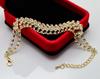 Japonés y Coreano Completo de Diamantes Forma de V Nuevo Ol Moda Europea y Americana Joyería de Novia Pulsera Pulsera Fabricante Mayorista de Mujer B071