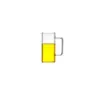 Taza de Vidrio de una Sola Capa con Mango de Color Cuadrado para el Hogar, Alta Apariencia, Vidrio Transparente, Taza para Beber Jugo de Frutas, Té de Leche, Hogar