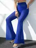 Verano de Venta Caliente Pantalones Acampanados de Malla Transparente Sexy Europeos y Americanos Elásticos Ajustados Transpirables Casuales de Pierna Ancha