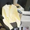 Cárdigan de Punto de Lana de Manga Larga con Cuello Redondo de Color Contrastante para Mujer, Suéter Corto Exterior, Nuevo Estilo Primavera y Verano 2026 H031115