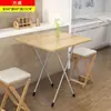 Mesa Plegable para Uso Doméstico, Mesa de Comedor para Viviendas de Alquiler, Mesa Pequeña para Comer en Apartamentos de Alquiler, Dormitorio, Mesa Portátil para Exteriores, Mesa Cuadrada Simple para Montar Puestos