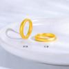 Anel liso 4n ouro areia do Vietnã anel fechado latão banhado a ouro moda simples casal anel de faixa fornecimento mão rápida TikTok
