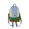 Mochila de Moda Simple Estilo Coreano Tendencia Mochila Escolar para Jardín de Infancia, Escuela Primaria Media y Superior Mochila de Color Contrastante Transfronteriza