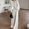 Traje Falso de Dos Piezas con Pantalones de Pierna Ancha para Mujer, Nuevo Estilo Primavera y Otoño 2026, Conjunto de Dos Piezas, Estilo Coreano Casual Versátil Atuendo Ootd