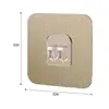 Estante de Almacenamiento Parche Gancho de Plástico Engrosado Multifuncional Hebilla Transparente para Cartas Gancho Adhesivo Fijo Montado en Pared sin Taladro