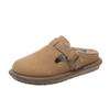 Sapatos de pelúcia femininos para uso externo 2023 outono e inverno Nova moda calçados acolchoados com forro de lã e algodão com sola macia