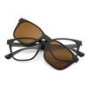 Nuevas gafas de sol polarizadas autocebantes magnéticas TR90, montura de espejo para miopía para hombre y mujer, se pueden equipar con el número de graduación