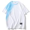 Camiseta 100% Algodão Puro de Manga Curta para Homens, Tendência de Verão, Caimento Solto, Marca da Moda, Estilo de Hong Kong, Camiseta Curta com Gola Redonda para Adolescentes