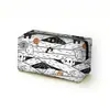 Bolsa de Maquillaje con Estampado de Gato Negro Calabaza Murciélago de Halloween Bolso de Almacenamiento con Cremallera Beige Retro Estuche para Bolígrafos de Estudiante