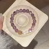 Pulsera de Abalorios con Forma de Serpiente de Amatista Nuevo Estilo Chino Retro Pulsera Versátil Diseño Elegante de Nicho Joyería de Mano para Mujeres