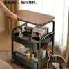 Mesa de Cabeceira, Mesa de Cabeceira Móvel para Quarto, Mesa Lateral para Sofá, Carrinho Pequeno, Estante de Armazenamento, Armário Multicamadas para Lanches na Sala de Estar