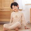Conjunto de Ropa Interior Térmica para Niños Algodón Niños Forrado de Vellón Engrosado Ropa de Otoño Pantalones de Otoño Color Algodón Bebé A Conjunto de Ropa de Otoño