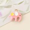 Changjin veado elefante gato urso pardo animal pequeno tridimensional liga pingente de gota de óleo DIY pulseira brincos acessórios de joia
