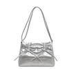 Bolso de Lazo Plisado para Mujer 2024 Nuevo Bolso Tote de Cadena de Moda Combinable de Gran Capacidad para Viaje Diario
