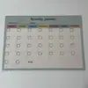 Quadro Branco Magnético Macio Planejador Semanal e Mensal, Adesivo de Calendário Removível e Apagável, Presente Cultural e Criativo Transfronteiriço, Ímã de Geladeira Personalizado