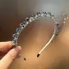 Aro de Cabelo de Cristal de Luxo Leve de Alta Qualidade Feminino 2025 Novo Estilo Aro Superior de Cabeça Alta Estilo Coreano Pressionador de Cabelo Carimbo de Cabelo de Princesa Acessórios de Cabelo