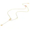 Lele Jewelry Venta Caliente Transfronteriza Moda Doble D Pentagrama Cadena de Tirar para Mujer Cadena de Clavícula de Lujo Ligero Europea y Americana