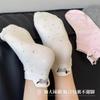 Calcetines Blancos de Cachorro para Mujer 2025 Nuevos Populares Ins de Moda Calcetines de Algodón Verano Finos Bordados Bajos Lindos Cortos