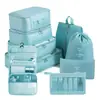 Conjunto de Bolsas de Armazenamento para Viagem Transfronteiriça com Sete ou Oito Peças, Bolsa de Armazenamento para Viagem de Negócios, Bolsa de Armazenamento de Grande Capacidade, Conjunto de Armazenamento à Prova d'Água