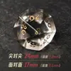 Dados de cristal branco sintético com números poliédricos gravados para D&amp;D (Dungeons and Dragons) - Conjunto de sete peças Z02