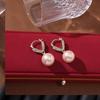 Brincos Doces Cool Elegantes Estilo Coreano High-end Sense Mulheres Requintado Brincos de Diamante Pérola Amor Flor Geométrica Brincos Distintivos