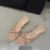 Sandálias Femininas de Salto Anabela Bico Fino com Tiras Finas Estilo Coreano, Modelo Novo Verão 2026, Elegantes e Adequadas para Combinar com Vestidos, Sandálias Romanas Femininas