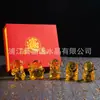 Ornamento de Cristal Cinco Caminhos Deus da Fortuna Vidro Deus da Fortuna Sala de Estar Decoração de Casa Varanda Produtos de Vidro Artesanato Atacado