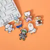 Broche acrílico de desenho animado de animal, distintivo fofo para atacado, acessório para bolsa de estudante, pequeno pingente, patch de medalha comemorativa