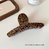 Presilha de Cabelo de Acetato com Estampa de Leopardo Coreana para Mulheres, Elástico Simples, Novo Acessório de Cabelo para Mulheres