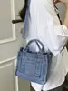 Bolso Cruzado de Mezclilla de Alta Apariencia, Estilo Coreano, Bolso de Mano Sencillo y Elegante para Estudiantes, Bolso de Hombro de Moda Casual, Moderno