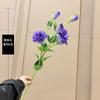 Lisianthus Flor Seca Simulada Atacado Estilo Europeu Flores de Seda de Mão Comércio Exterior Casamento Sala de Estar Decoração de Casa Flores Artificiais