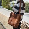 Corduroy bolsa feminina de grande capacidade ins2022 outono e inverno moda retrô bolsa casual crossbody tote bag para mulheres