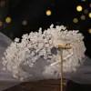Faixa de Cabeça Transfronteiriça Europeia e Americana de Aba Larga Cristal Luxo Coroa de Noiva Acessórios para Vestido de Casamento Maquiagem Faixa de Cabeça de Noiva Faixa de Cabeça