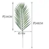Planta Simulada Folha de Palmeira Artificial Peça Única DIY Folha Falsa Folha de Plástico Ferro Arranjo de Flores Girassol Verde Decoração